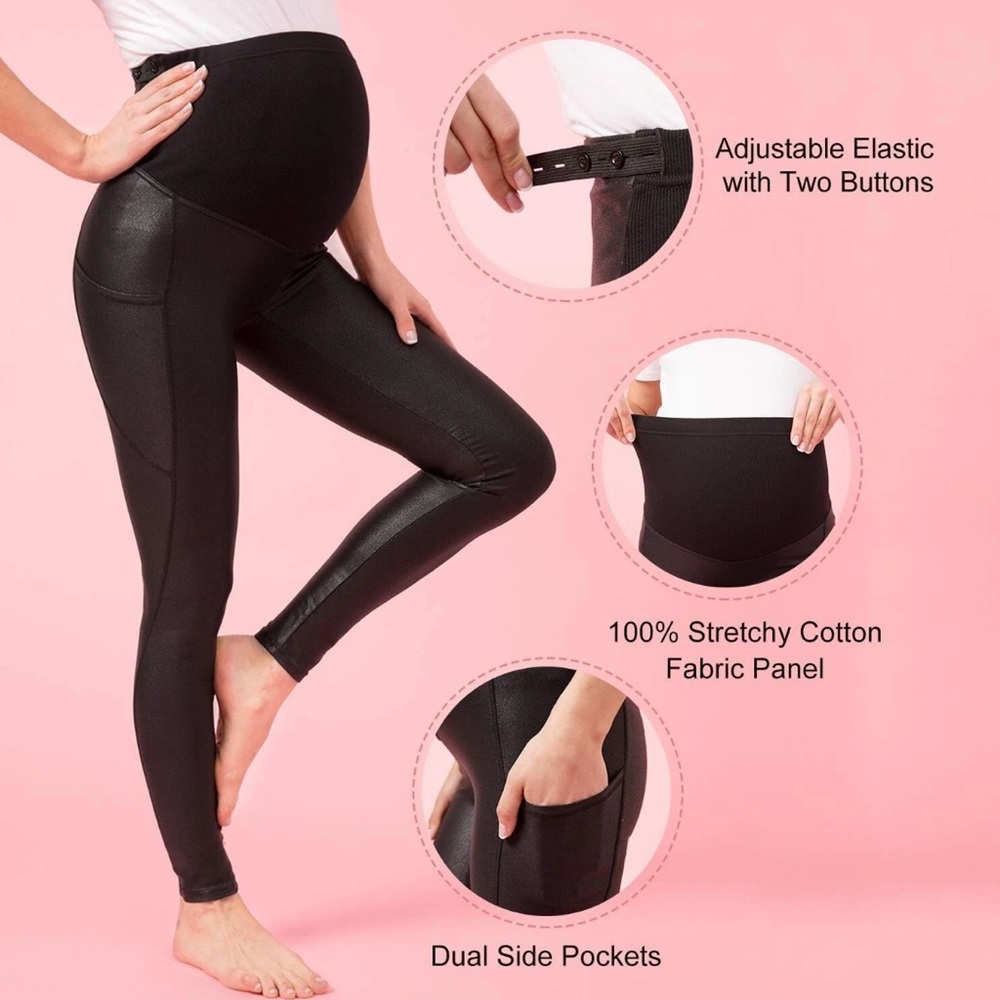 Tagoo Maternity Leggings in Black size Large